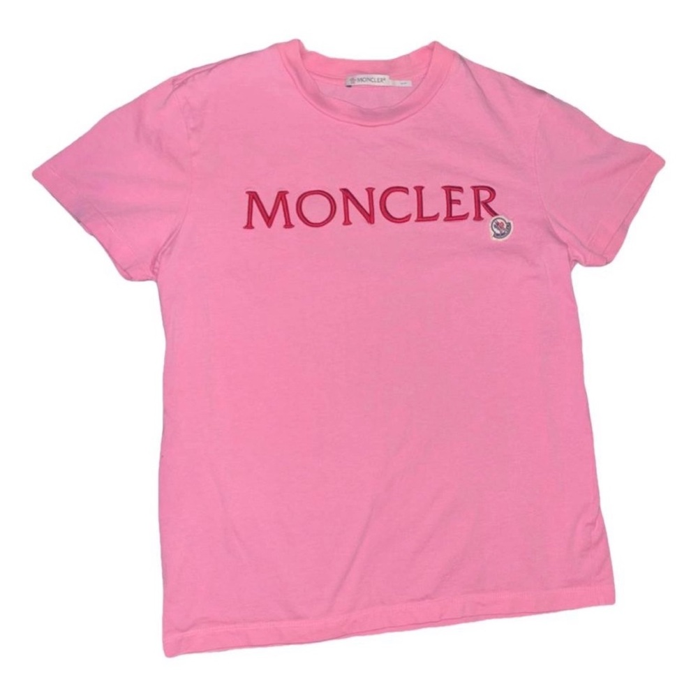 Moncler Embroidered T-Shirt Pink